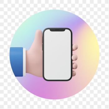 Hand using phone png, round | Free PNG - rawpixel