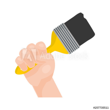 hand with brush hand with brush