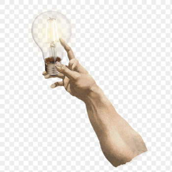 Hand with light bulb png, | Free PNG - rawpixel