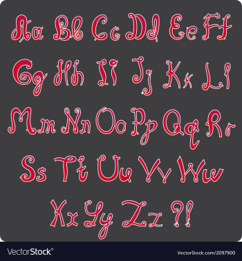 Hand-written alphabet vector image Hand-written alphabet vector image
