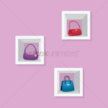 Handbags on display Handbags on display