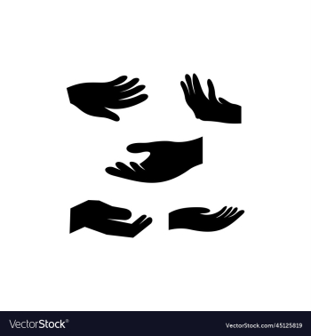 handcare set silhouette icon logo handcare set silhouette icon logo