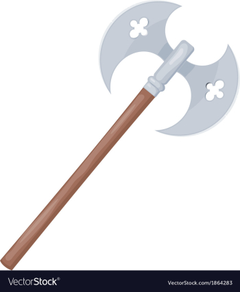 Handed Axe Viking vector image Handed Axe Viking vector image