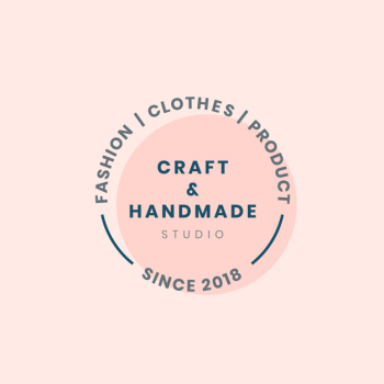 Handmade crafts logo badge design Handmade crafts logo badge design