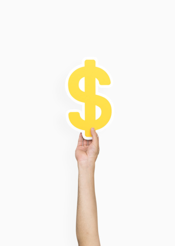 Hands holding dollar symbol Hands holding dollar symbol