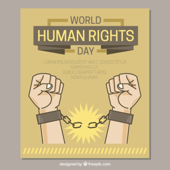 Hands that break chains, human rights day Hands that break chains, human rights day