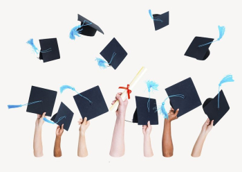 Hands throwing graduation hats sticker, | Free PSD - rawpixel Hands throwing graduation hats sticker, | Free PSD - rawpixel