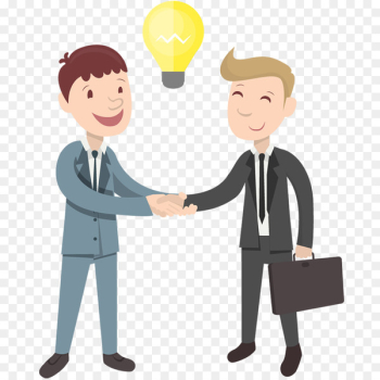 Handshake Cartoon Businessperson - shake hands Handshake Cartoon Businessperson - shake hands