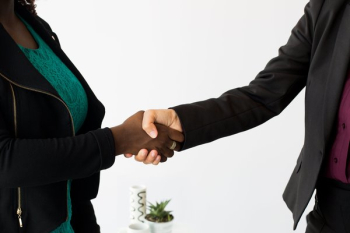 Handshake In Modern Office Handshake In Modern Office