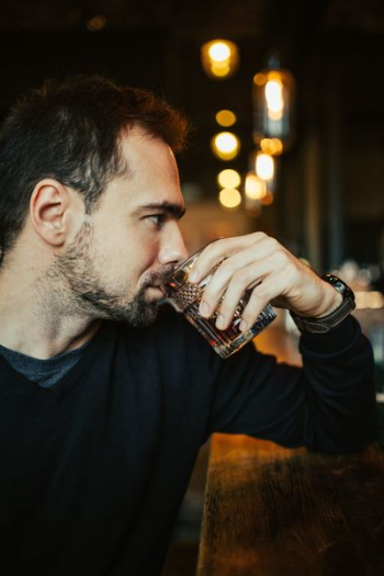 Handsome young man in a pub Handsome young man in a pub