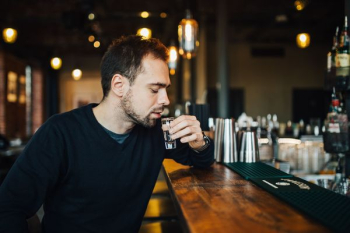 Handsome young man in a pub Handsome young man in a pub