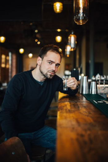 Handsome young man in a pub Handsome young man in a pub