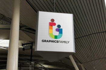 Hanging Board Logo Mockup