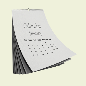 Hanging calendar mockup, beige 3D | Free PSD Mockup - rawpixel