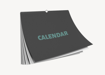 Hanging calendar mockup, gray 3D | Free PSD Mockup - rawpixel