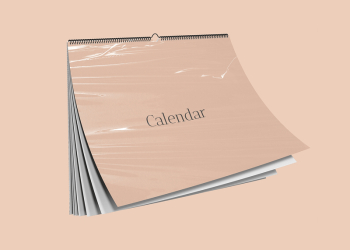 Hanging calendar mockup, peachy 3D | Free PSD Mockup - rawpixel