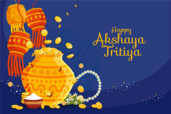 Happy akshaya tritiya candles in the night Free Vector