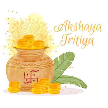 Happy akshaya tritiya coins and leaves Free Vector Happy akshaya tritiya coins and leaves Free Vector
