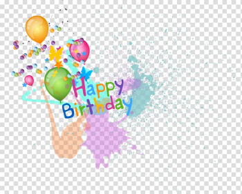 Happy birthday balloons , Happy Birthday Balloons material transparent background PNG clipart