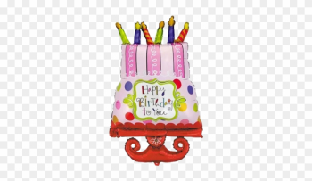 Happy Birthday Cake With Candles Foil Balloon - Amscan Happy Birthday Sweet Stuff Table Cover