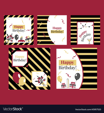 happy birthday card set greeting cards