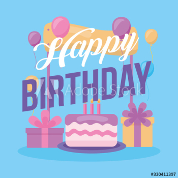 happy birthday celebration card with sweet cake happy birthday celebration card with sweet cake
