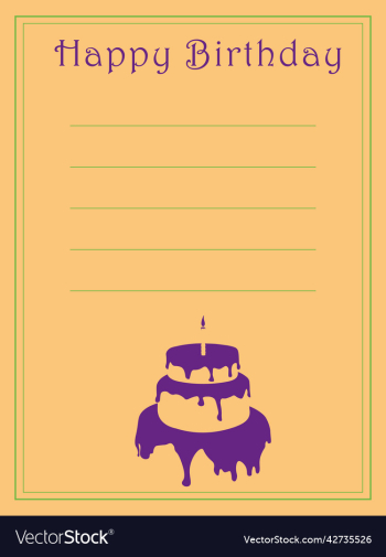 happy birthday congratulating card with abstract