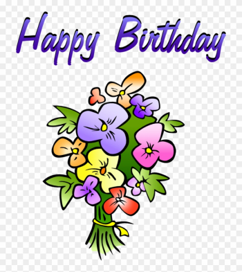 Happy Birthday Flowers Icon, Png Clipart Image - Happy Birthday Flowers Clip Art