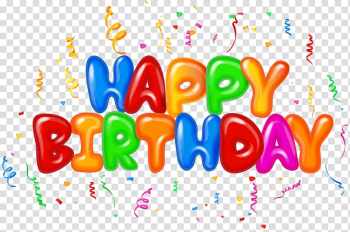 Happy birthday illustration, Birthday , Happy Birthday Text Decor transparent background PNG clipart