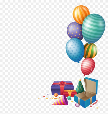 Happy Birthday Png Balloons Gift - Birthday Png