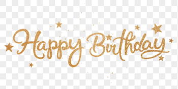 Happy birthday png, gold glittery | Free PNG - rawpixel