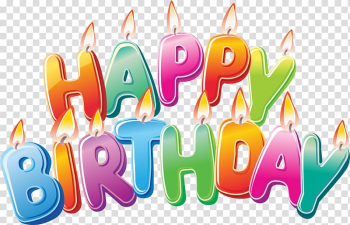 Happy Birthday text, Birthday cake Cupcake , Happy birthday colorful cartoon! transparent background PNG clipart