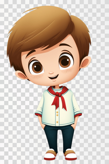 Happy Boy Cartoon PNG transparent