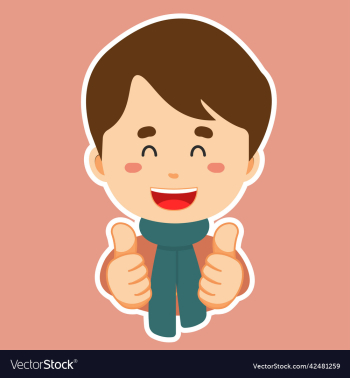 happy boy character sticker happy boy character sticker