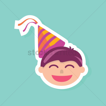 Happy boy with party hat Happy boy with party hat