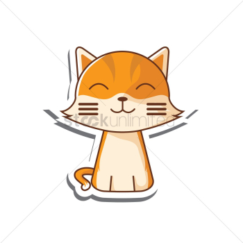 Happy cat cartoon Happy cat cartoon