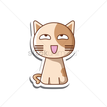 Happy cat cartoon Happy cat cartoon