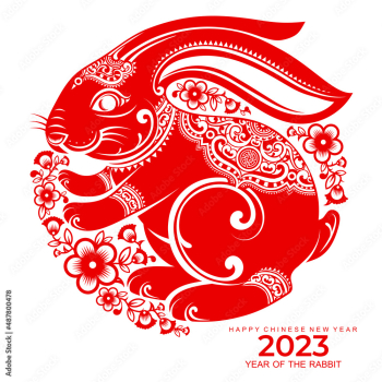 Happy chinese new year 2023 year of the rabbit