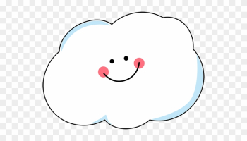 Happy Cloud Clip Art - Cloud With Happy Face