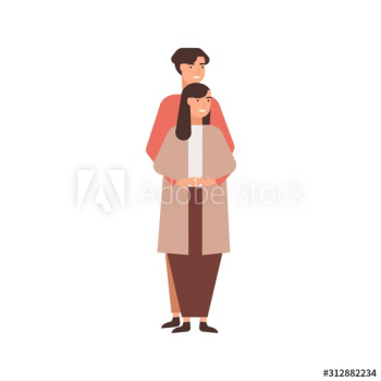 Happy couple flat vector illustration Happy couple flat vector illustration