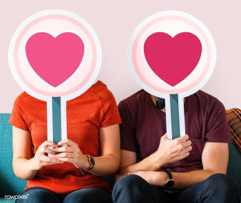 Happy couple holding heart signs | Free stock photo - 431731 Happy couple holding heart signs | Free stock photo - 431731