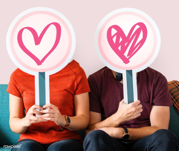 Happy couple holding heart signs | Free stock photo - 431732 Happy couple holding heart signs | Free stock photo - 431732