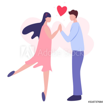 Happy couple in love holding hands Happy couple in love holding hands