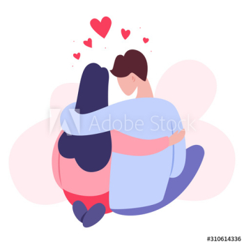 Happy couple in love hugging each other Happy couple in love hugging each other