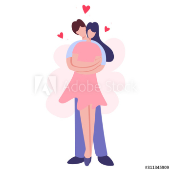 Happy couple in love hugging each other Happy couple in love hugging each other