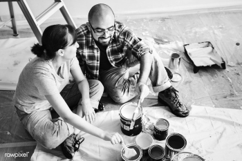 Happy couple renovating a new home | Free stock photo - 427940 Happy couple renovating a new home | Free stock photo - 427940
