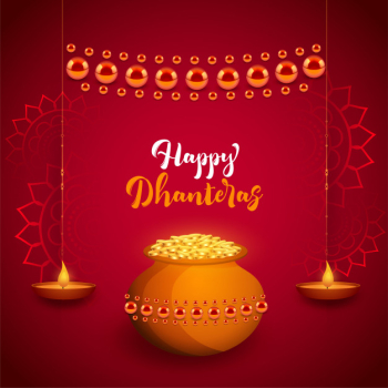 Happy dhanteras background Free Vector