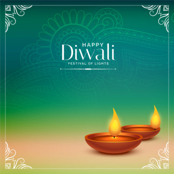 Happy diwali beautiful background with realistic diya Free Vector Happy diwali beautiful background with realistic diya Free Vector