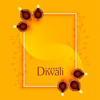 Happy diwali greeting with diya and text space Free Vector Happy diwali greeting with diya and text space Free Vector