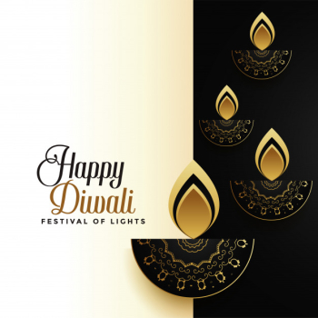 Happy diwali premium holiday greeting card Free Vector Happy diwali premium holiday greeting card Free Vector
